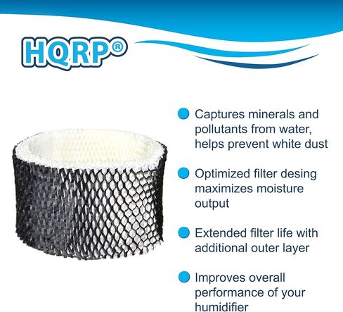 HQRP 2-Pack Wick Filter Compatible with Hamilton Beach 05518, 05519 Humidifiers, 05910 Replacement in Saudi Arabia