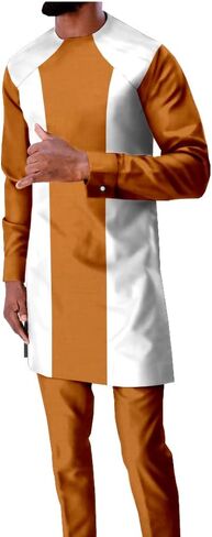 African Traditional Clothing for Men Tracksuit Long Sleeve Shirts and Ankara Pants Dashiki Outfits Crop Top Wax Attire in Saudi Arabia