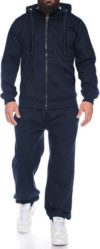 COOFANDY Men's Tracksuit Athletic Casual Full Zip Sports Jogging Gym Sweatsuit, Navy, Small in Saudi Arabia