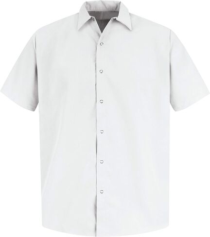 Red Kap Men's Specialized PocketleShort Sleeve Polyester Work Shirt, White, Short Sleeve 3X-Large in Saudi Arabia