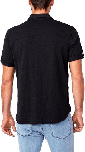 PAIGE Men's Brayden Short Sleeve Shirt with Roll Tab in Kuwait