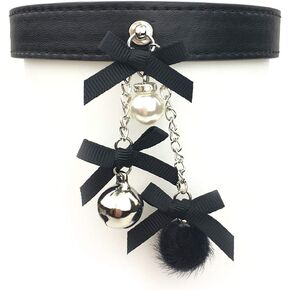 Handmade Leather Bow Chain Choker Punk Gothic Collar Necklace for Women and Men in Saudi Arabia