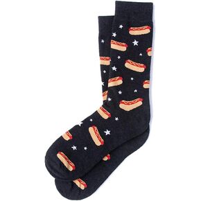 Men's Designer Hot Dog Dreams Foodie Novelty Crew Dress trouser Socks in Saudi Arabia