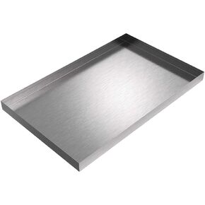 24" x 15" x 1.5" Stainless Steel Ice Maker Pan | Water Damage Prevention | No Leak | Made in The USA | Welded Water Tight in Kuwait