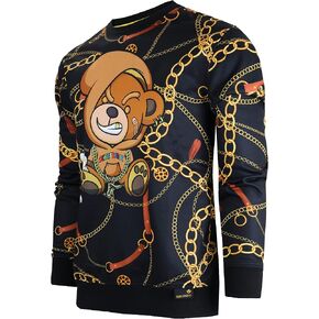 SCREENSHOT Mens Urban NYC Graffiti Hip Hop Fleece Pullover Active Fashion Crew Neck Sweatshirt Top in Saudi Arabia