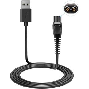 شاحن ماكينة حلاقة كهربائية لسلسلة Philips-Norelco HQ8505 7000 5000 3000 وماكينة حلاقة Oneblade QP2520، شاحن هاتكر، سلك طاقة 5521، استبدال 5 فولت لجميع أنواع ماكينات قص الشعر الكهربائية، سلك شاحن in Kuwait