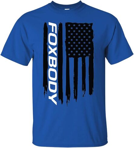 WheelSpinAddict Men's Foxbody American USA Flag T-Shirt in Saudi Arabia