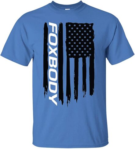 WheelSpinAddict Men's Foxbody American USA Flag T-Shirt in Saudi Arabia