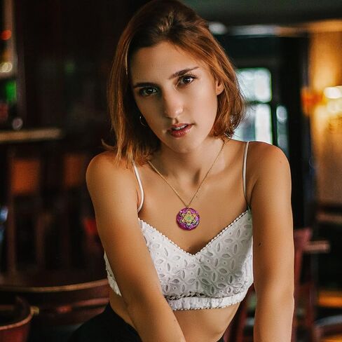 Mens Metatron's Cube Symbol Medal Necklace,Stainless Steel Sacred Geometry Spiritual Talisman Pendant,24" Chain in Kuwait