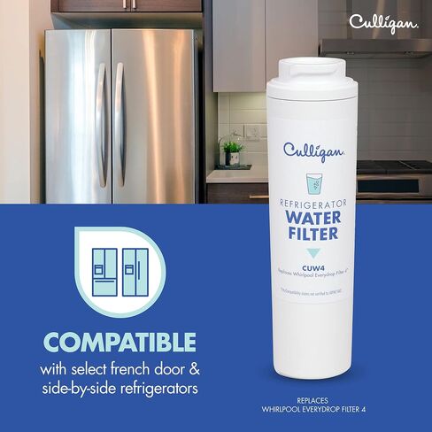 Culligan CUW4 Refrigerator Water Filter | Replacement for Whirlpool Water Filter 4 (EDR4RXD1) | Replace Every 6 Months | Pack of 1 in Saudi Arabia