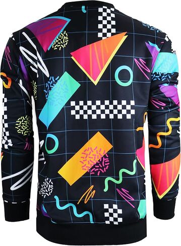SCREENSHOT Mens Urban NYC Graffiti Hip Hop Fleece Pullover Active Fashion Crew Neck Sweatshirt Top in Saudi Arabia