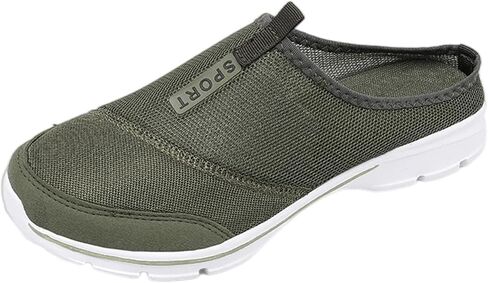 MizHome Men's Open Back Sneaker Clogs Knit Mules Shoes Lightweight Breathable Slippers in Saudi Arabia