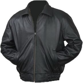Burk's Bay Men's Lamb Leather Classic Bomber Jacket in Saudi Arabia