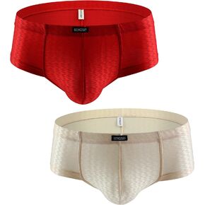 IKINGSKY Men's Shining Cheeky Boxer Briefs Sexy Mini Cheek Thong Underwear Stretch Brazilian Back Mens under Panties in Saudi Arabia