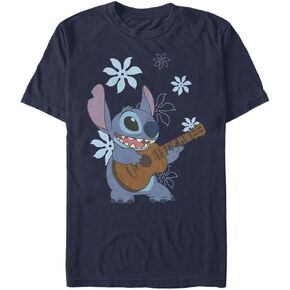Disney Men's Big & Tall Stitch Flowers, Navy Blue Heather, 3X-Large Tall in Saudi Arabia