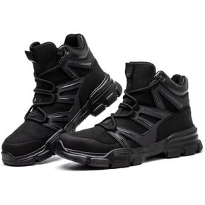 أحذية SPIEZ ذات المقدمة الفولاذية للرجال، أحذية أمان مريحة للرجال مع نعل داخلي مقاوم للثقب، أحذية عمل لأعمال البناء والارتداء اليومي in Kuwait