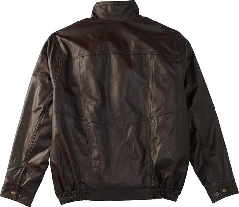 KingSize Men's Big & Tall Leather Bomber Jacket in Saudi Arabia