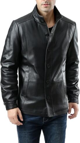 BGSD Men Brady New Zealand Lambskin Leather City Jacket in Saudi Arabia