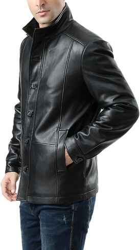 BGSD Men Brady New Zealand Lambskin Leather City Jacket in Saudi Arabia