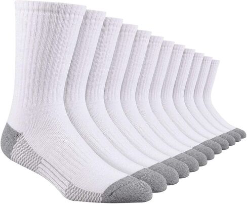 Heatuff 12 Pairs Men's Cotton Performance Athletic Crew Extra Heavy Cushion Socks in Saudi Arabia
