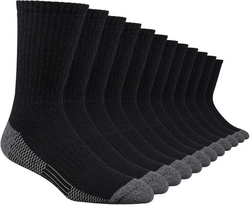 Heatuff 12 Pairs Men's Cotton Performance Athletic Crew Extra Heavy Cushion Socks in Saudi Arabia