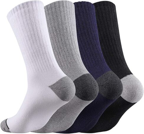 Heatuff 12 Pairs Men's Cotton Performance Athletic Crew Extra Heavy Cushion Socks in Saudi Arabia