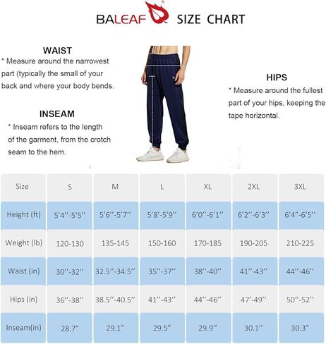 BALEAF Men's Tear Away Basketball Pants Loose Fit Active Sweatpants Casual Workout Track Pants in Kuwait