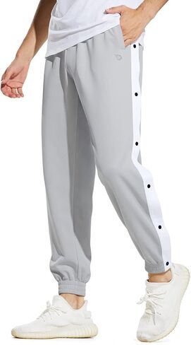 BALEAF Men's Tear Away Basketball Pants Loose Fit Active Sweatpants Casual Workout Track Pants in Saudi Arabia