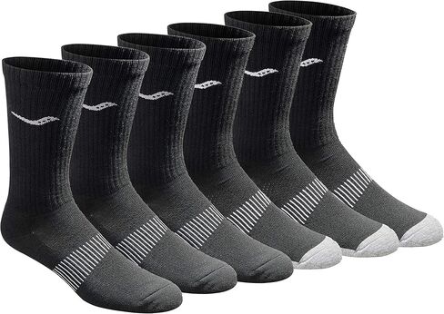 Saucony mens Multi-pack Mesh Ventilating Comfort Fit Performance Crew Socks in Saudi Arabia