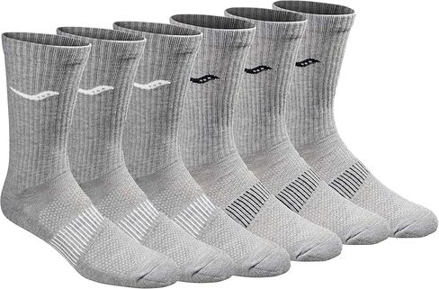 Saucony mens Multi-pack Mesh Ventilating Comfort Fit Performance Crew Socks in Saudi Arabia