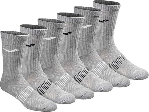 Saucony mens Multi-pack Mesh Ventilating Comfort Fit Performance Crew Socks in Saudi Arabia