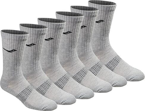 Saucony mens Multi-pack Mesh Ventilating Comfort Fit Performance Crew Socks in Saudi Arabia