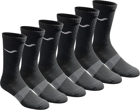 Saucony mens Multi-pack Mesh Ventilating Comfort Fit Performance Crew Socks in Saudi Arabia