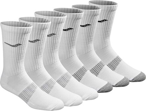 Saucony mens Multi-pack Mesh Ventilating Comfort Fit Performance Crew Socks in Saudi Arabia