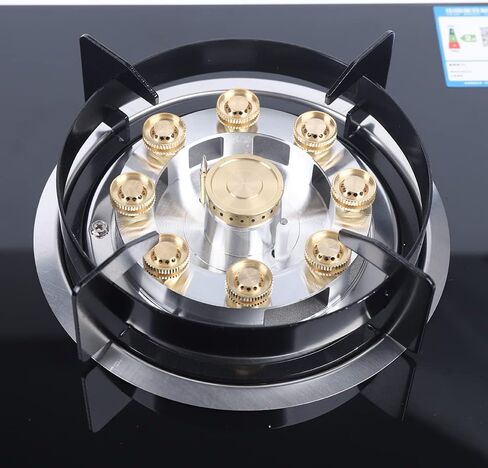 Natural Gas Cooktop Tempered Glass Double Burners Stove with Anti-tempering Protection, Left 4.2kw Right 5.2kw, Strong Flame in Saudi Arabia