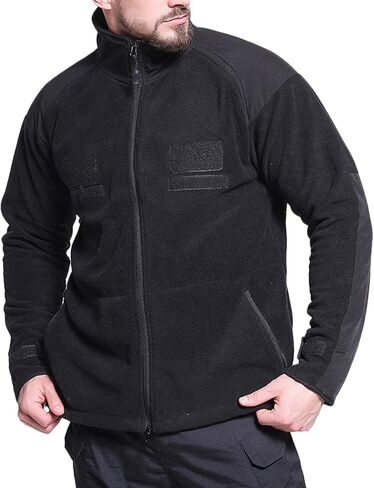 Men's Hoodie Fleece Jacket Warm Winter Hiking Hunting Military Tactical Outwear Cardigan Jacket Coat Multi-Pockets in Saudi Arabia