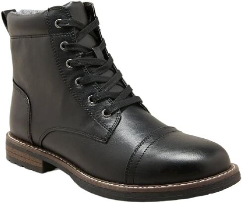 Goodfellow & Co Men's Jeffrey Cap Toe Combat Boots Black Size 9.5 in Kuwait