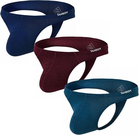 ملابس داخلية رجالية منخفضة الارتفاع منتفخة ثونغ على شكل حرف T من الخلف ملابس داخلية مثيرة وناعمة قابلة للتمدد على شكل حرف G حزمة من 3 قطع in Kuwait