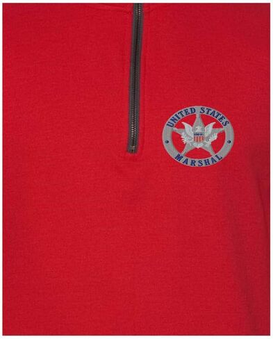 ALLNTRENDS Adult Zip Collar Sweatshirt U.S Marshals Embroidered USA Service Top in Kuwait