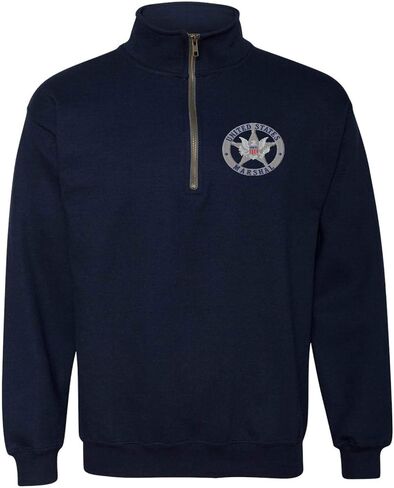 ALLNTRENDS Adult Zip Collar Sweatshirt U.S Marshals Embroidered USA Service Top in Kuwait