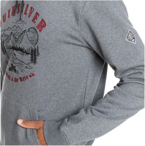 Quiksilver Big Logo Snow Hoodie, Heather Grey (X-Large) in Saudi Arabia