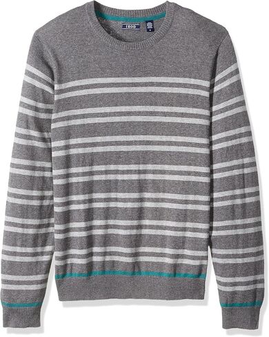 IZOD Men's Durham Textured Stripe 12 Gauge Crewneck Sweater in Saudi Arabia