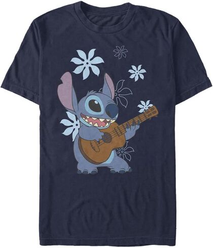 Disney Men's Big & Tall Stitch Flowers, Navy Blue Heather, 3X-Large Tall in Saudi Arabia