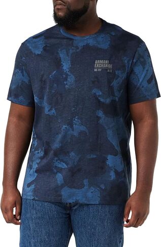 A|X ARMANI EXCHANGE Men's Watercolor Camo Print Logo T-Shirt in Saudi Arabia