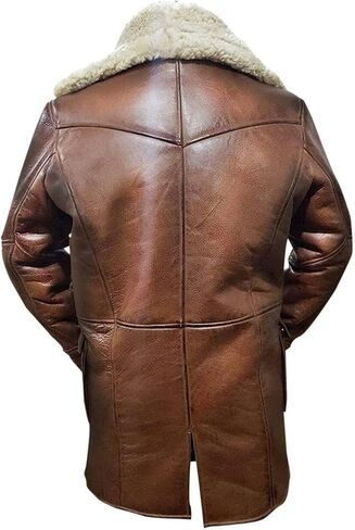 Bane Coat TDKR Tom Hardy Winter Shearling Brown Super Hero Leather Coat Jacket in Saudi Arabia