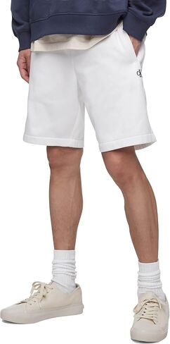 Calvin Klein Men's Monogram Logo Fleece Shorts in Saudi Arabia