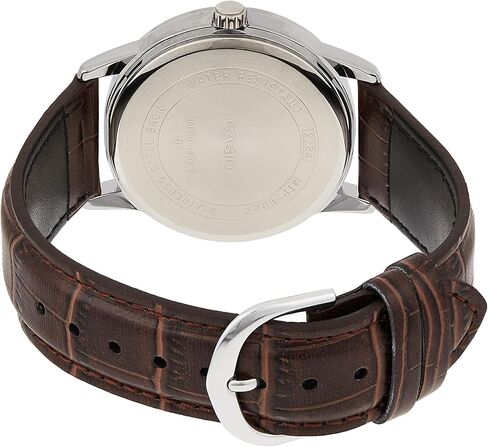Casio #MTP-V002L-7B Men's Standard Analog Leather Band Easy Reader Day Date Watch in Saudi Arabia
