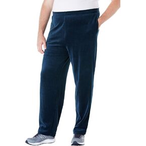 KingSize Men's Big & Tall Velour Open Bottom Pants in Kuwait