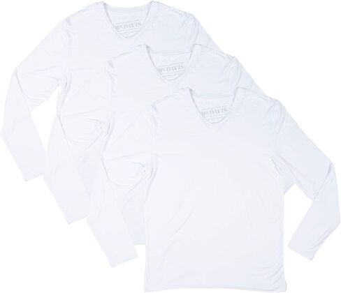 Mr. Davis Men's Long Sleeve Bamboo Viscose Base Layer Undershirt 3 Pack in Kuwait