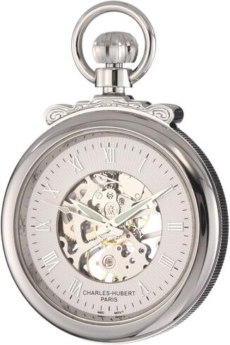 Charles-Hubert, Paris 3903-W Classic Collection Open Face Mechanical Pocket Watch in Saudi Arabia